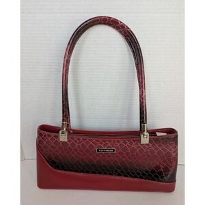 Vittorio  Purse Burgundy Ombre Croc Print Patent Leather